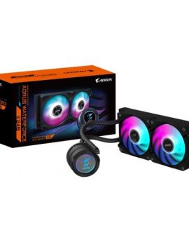 GIGABYTE AORUS WATERFORCE II 240 Refrigerador de CPU líquido AIO - 2x ventiladores ARGB de 120 mm/ mecanismo de conexión deslizante/ DAISY-CHAIN/ compatible con Intel LGA 1851 y AMD AM5