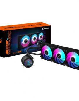 GIGABYTE AORUS WATERFORCE II 360 AIO Refrigerador de CPU líquido - 3x ventiladores ARGB de 120 mm/ mecanismo de conexión deslizante/ DAISY-CHAIN/ compatible con Intel LGA 1851 y AMD AM5
