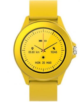 Smartwatch Forever Colorum CW-300/ Notificaciones/ Frecuencia Cardíaca/ Amarillo