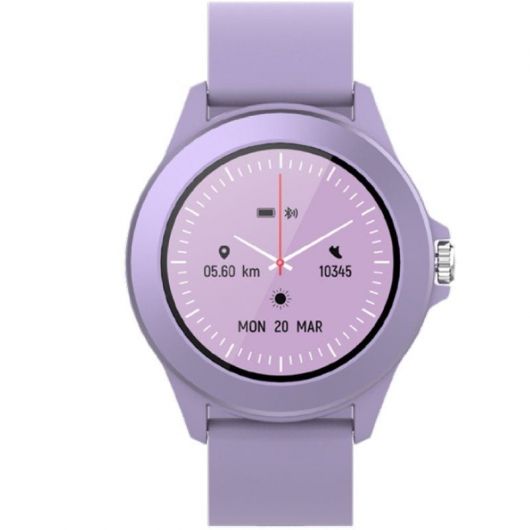 Smartwatch Forever Colorum CW-300/ Notificaciones/ Frecuencia Cardíaca/ Purpura