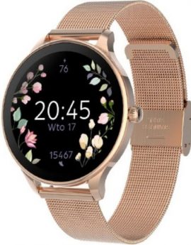 Smartwatch Forever Velora SB-306/ Notificaciones/ Frecuencia Cardíaca/ Oro Rosa