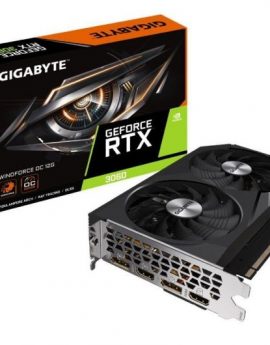 Tarjeta Gráfica Gigabyte GeForce RTX 3060 WindForce OC 12G/ 12GB GDDR6/ LHR