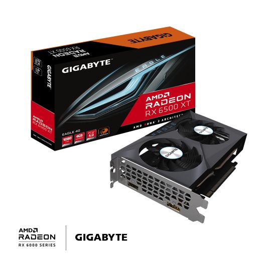 Gigabyte Radeon RX 6500 XT Eagle 4G AMD 4GB GDDR6 2 Gigabyte Radeon RX 6500 XT Eagle 4G AMD 4GB GDDR6