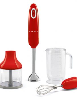 Smeg HBF03RDEU Batidora de mano con accesorios 700W Rojo