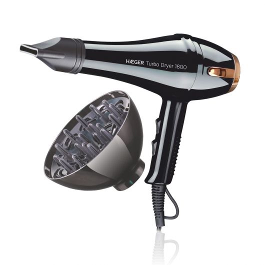 Haeger Turbo Dryer Secador de Pelo 1800W Negro/Dorado 3 Haeger Turbo Dryer Secador de Pelo 1800W Negro/Dorado