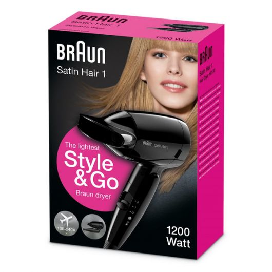 Braun HD130 Style&Go Secador de Pelo de Viaje 1200W Negro 3 Braun HD130 Style&Go Secador de Pelo de Viaje 1200W Negro
