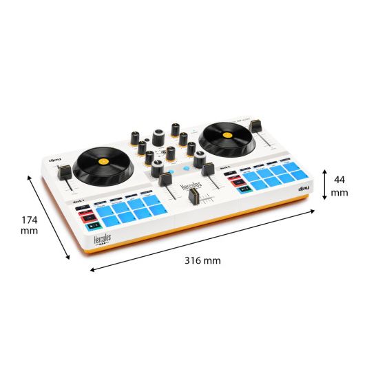 Hercules DJControl Mix Ultra Controlador DJ Portátil e Inalámbrico con Bluetooth Blanco 3 Hercules DJControl Mix Ultra Controlador DJ Portátil e Inalámbrico con Bluetooth Blanco