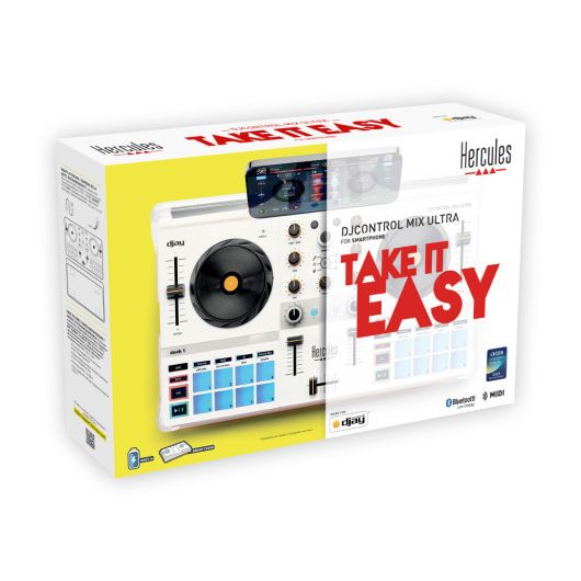 Hercules DJControl Mix Ultra Controlador DJ Portátil e Inalámbrico con Bluetooth Blanco 4 Hercules DJControl Mix Ultra Controlador DJ Portátil e Inalámbrico con Bluetooth Blanco