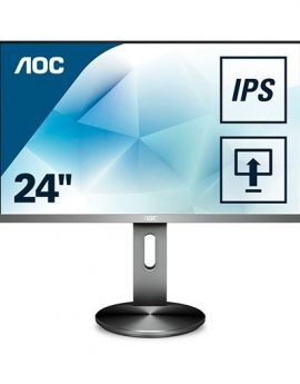 Monitor Led Ips 23.8  Aoc I2490pxqu/bt Negro/plata