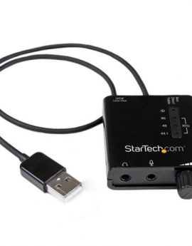 StarTech.com Tarjeta de Sonido Estéreo USB Externa Adaptador Conversor con Salida SPDIF - Negro