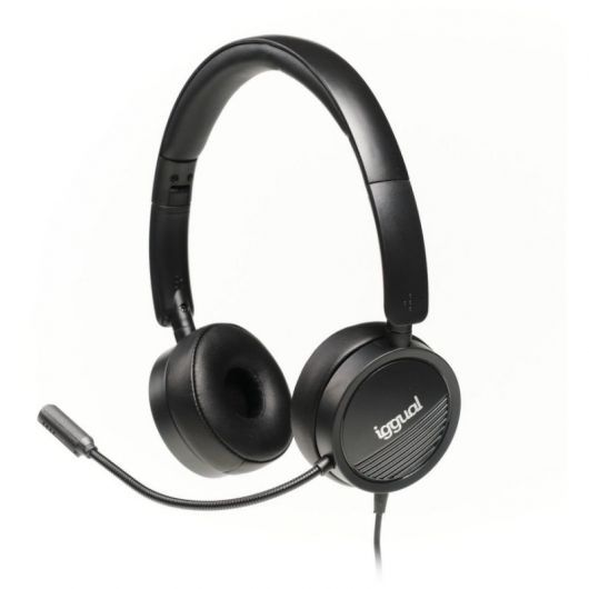 Iggual Dual Tech Auriculares con Micrófono Negros