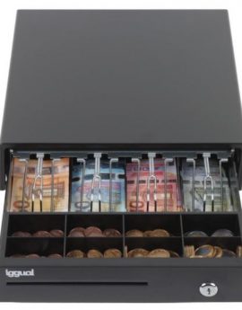 iggual IRON-15 Cajón Portamonedas 37cm 4+8 Negro