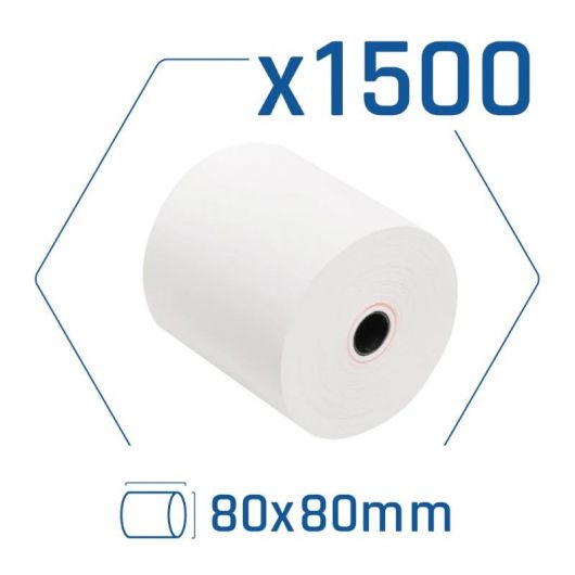 iggual Pack 1500 rollos papel térmico sin BPA 80x80mm