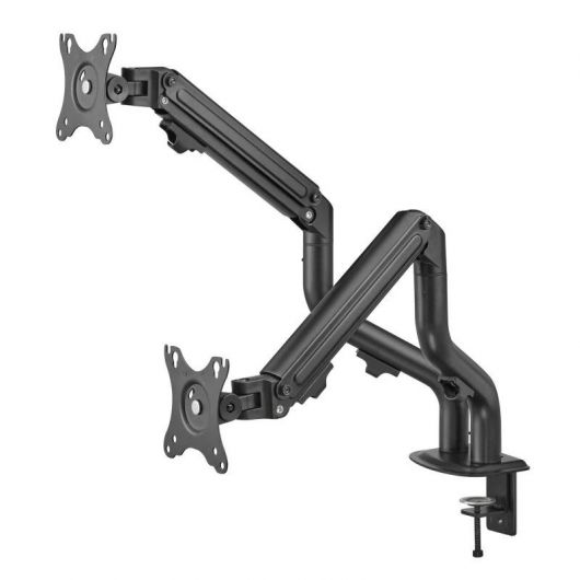 iggual SPMP02 Soporte pinza 2 monitores 17’-32' Pro Negro