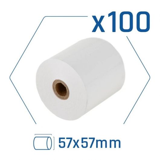 iggual Pack 100 rollos papel térmico sin BPA 57x57mm 2 iggual Pack 100 rollos papel térmico sin BPA 57x57mm