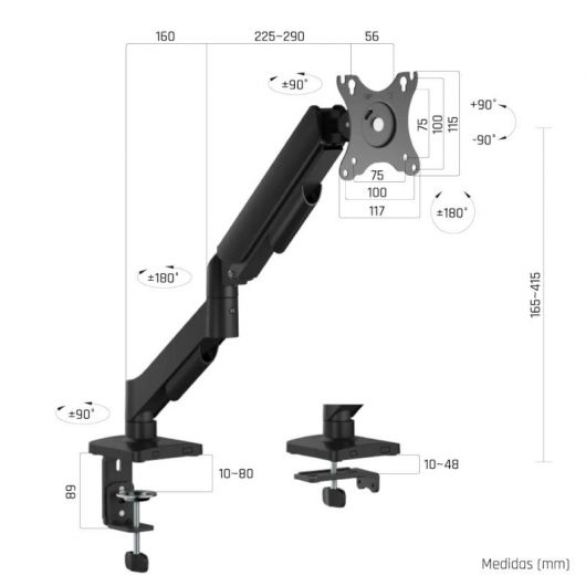 iggual SPMP01-A Soporte pinza 1 monitor 17-32' Pro Negro 3 iggual SPMP01-A Soporte pinza 1 monitor 17-32' Pro Negro