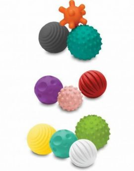 Infantino Juego de 10 bolas sensoriales multicolores