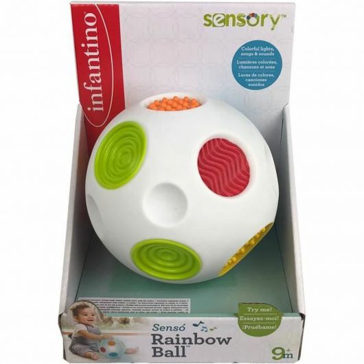 Infantino Rainbow Ball Pelota sensorial musical + 9 meses 5 Infantino Rainbow Ball Pelota sensorial musical + 9 meses