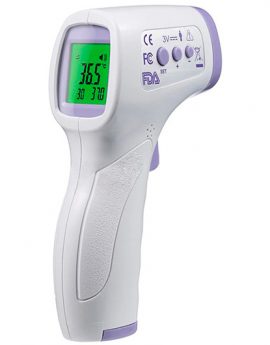 Termometro Digital LyfTrack IR988 infrarrojos a distancia en 1s - alarma sonora - 32 memorias - LCD 3 colores medicion