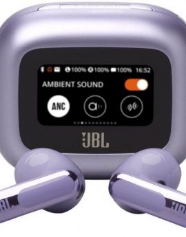 Auriculares Bluetooth JBL Live Flex 3 con estuche de carga/ Autonomía 10h/ Purpura