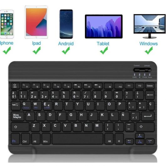 Funda con Teclado Just In Case 8327857 Bluetooth para Tablet para iPad 10ª Generación de 10 Funda con Teclado Just In Case 8327857 Bluetooth para Tablet para iPad 10ª Generación de 10.9'/ Negra