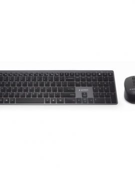 Combo Teclado y Raton Gembird Business Slim Retroiluminado Inalambrico Negro