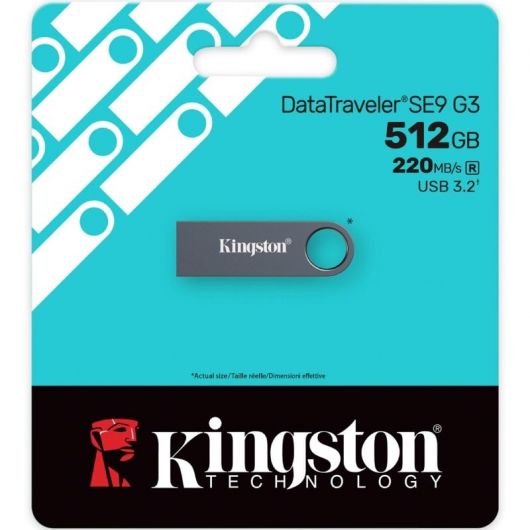 Pendrive 512GB Kingston DataTraveler SE9 G3 USB 3 Pendrive 512GB Kingston DataTraveler SE9 G3 USB 3.2 - KE-U2X512-1AC