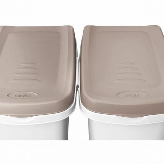 Bote de comida para mascotas Kerbl Blanco/Marrón 15L 5 Bote de comida para mascotas Kerbl Blanco/Marrón 15L