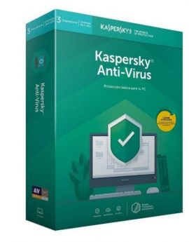 Antivirus Kaspersky 2020/ 3 Dispositivos/ 1 Año
