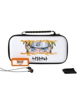 Pack Gamer Konix Switch Naruto Funda + Protector + Auriculares Inear + Gamuza + Caja para Juegos