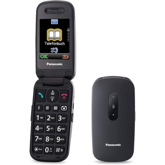 Teléfono Móvil Panasonic KX-TU446 para Personas Mayores/ Negro