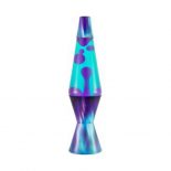 Lampara de Lava Classica Aurora Boreal 2047EU - Cera Morado Liquido Turquesa 36.8 cm