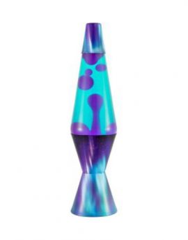 Lampara de Lava Classica Aurora Boreal 2047EU - Cera Morado Liquido Turquesa 36.8 cm