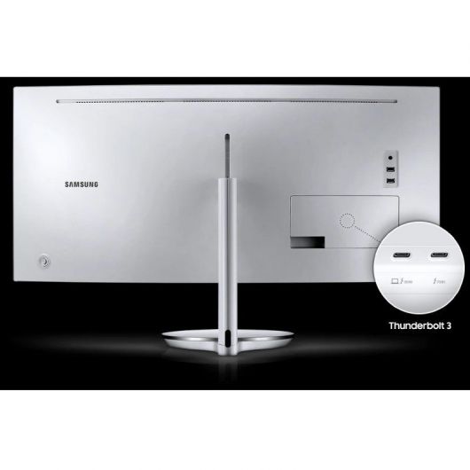 Monitor Profesional Ultrapanorámico Curvo Samsung C34J791WT 34'/ UWQHD/ Multimedia/ Plata