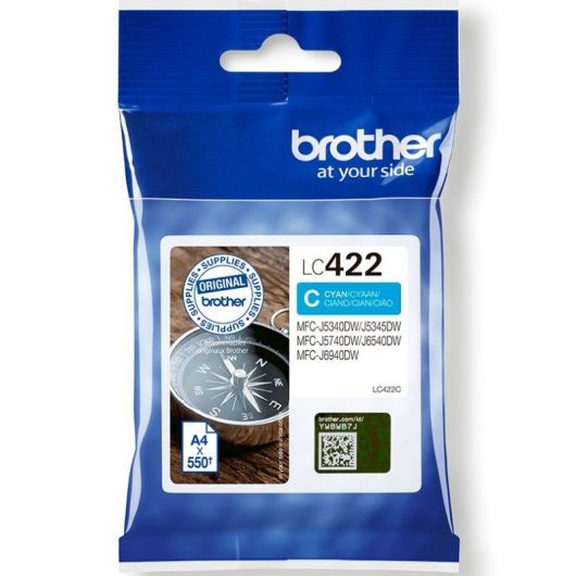 Cartucho de Tinta Original Brother LC-422/ Cian 2 Cartucho de Tinta Original Brother LC-422/ Cian