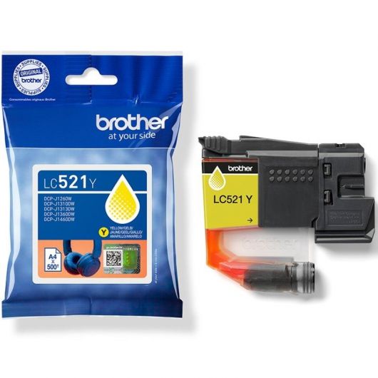 Cartucho de Tinta Original Brother LC521Y/ Amarillo 3 Cartucho de Tinta Original Brother LC521Y/ Amarillo