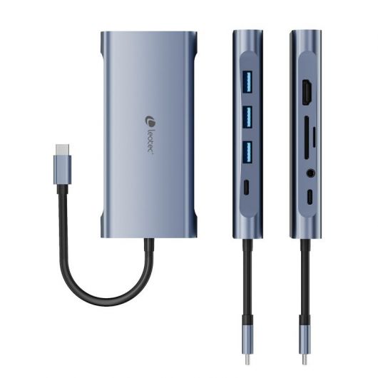 Docking USB Tipo-C Leotec LEDS01/ 3xUSB/ 2xUSB Tipo-C/ 1xUSB Tipo-C PD/ 1xHDMI 4K/ 1xVGA/ 1xRJ45/ 1xAudio/ 1xLector Tarjetas SD y MicroSD/ Gris 3 Docking USB Tipo-C Leotec LEDS01/ 3xUSB/ 2xUSB Tipo-C/ 1xUSB Tipo-C PD/ 1xHDMI 4K/ 1xVGA/ 1xRJ45/ 1xAudio/ 1xLector Tarjetas SD y MicroSD/ Gris