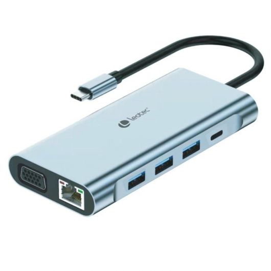 Docking USB Tipo-C Leotec LEDS01/ 3xUSB/ 2xUSB Tipo-C/ 1xUSB Tipo-C PD/ 1xHDMI 4K/ 1xVGA/ 1xRJ45/ 1xAudio/ 1xLector Tarjetas SD y MicroSD/ Gris 4 Docking USB Tipo-C Leotec LEDS01/ 3xUSB/ 2xUSB Tipo-C/ 1xUSB Tipo-C PD/ 1xHDMI 4K/ 1xVGA/ 1xRJ45/ 1xAudio/ 1xLector Tarjetas SD y MicroSD/ Gris