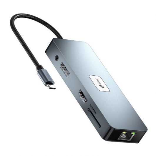 Docking USB Tipo-C Leotec LEDS03/ 3xUSB/ 1xUSB Tipo-C PD/ 1xHDMI 4K/ 1 xDisplayPort/ 1xVGA/ 1xAudio/ 1xRJ45/ 1xLector Tarjetas SD y MicroSD/ Gris 3 Docking USB Tipo-C Leotec LEDS03/ 3xUSB/ 1xUSB Tipo-C PD/ 1xHDMI 4K/ 1 xDisplayPort/ 1xVGA/ 1xAudio/ 1xRJ45/ 1xLector Tarjetas SD y MicroSD/ Gris