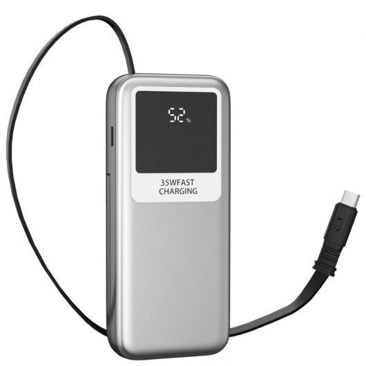 Powerbank 10000mAh Leotec LEPOW35W10S/ 35W/ Plata y Gris/ Incluye Cable USB Tipo-C y Lightning 4 Powerbank 10000mAh Leotec LEPOW35W10S/ 35W/ Plata y Gris/ Incluye Cable USB Tipo-C y Lightning