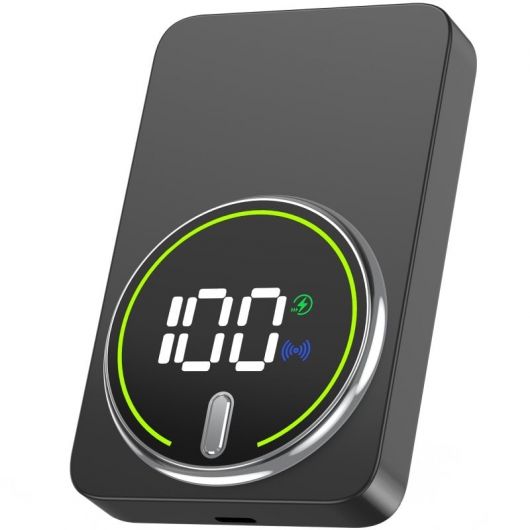 Powerbank 10000mAh Leotec LEPOWW20W10K/ 20W/ Wireless/ Negra/ Incluye Cable USB Tipo-C