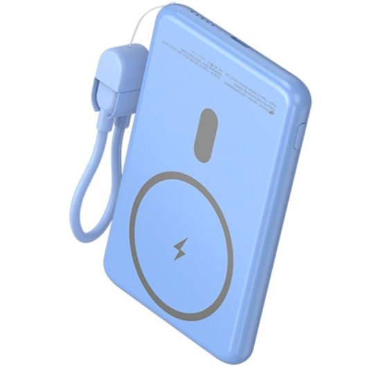 Powerbank 5000mAh Leotec LEPOWW20W5B/ 20W/ Wireless/ Azul/ Incluye Cable USB Tipo-C 3 Powerbank 5000mAh Leotec LEPOWW20W5B/ 20W/ Wireless/ Azul/ Incluye Cable USB Tipo-C