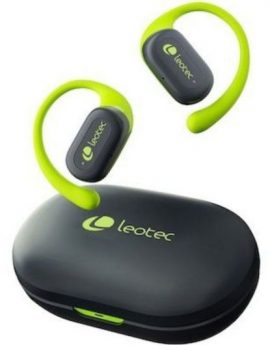 Auriculares Deportivos Bluetooth Leotec Open Air Zenith Sport con estuche de carga/ Autonomía 6.5h/ Lima
