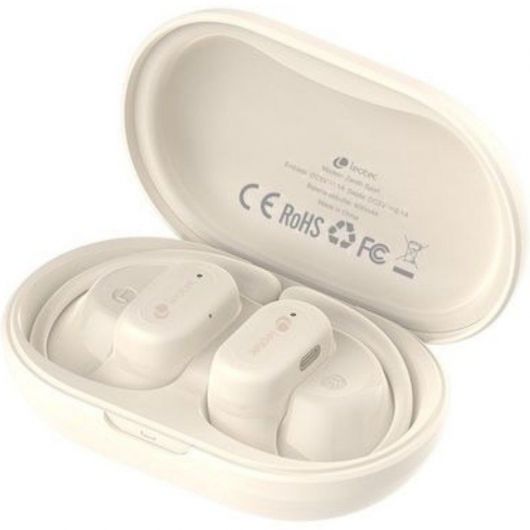 Auriculares Deportivos Bluetooth Leotec Open Air Zenith Sport con estuche de carga/ Autonomía 6 Auriculares Deportivos Bluetooth Leotec Open Air Zenith Sport con estuche de carga/ Autonomía 6.5h/ Beige