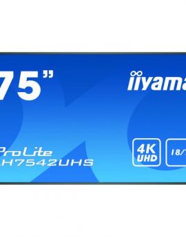 iiyama PROLITE LH7542UHS-B3 Pantalla plana para señalización digital 74.5' IPS 4K Ultra HD Negro Procesador incorporado Android 8.0
