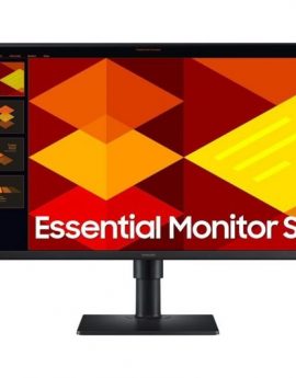 Monitor Profesional Samsung Essential Monitor S4 S40GD S24D402GAU/ 24'/ Full HD/ Regulable en altura/ Negro