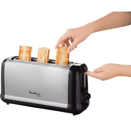 Tostador Moulinex Subito Select LS260800/ 1000W/ Plateado y Negro 2 Tostador Moulinex Subito Select LS260800/ 1000W/ Plateado y Negro