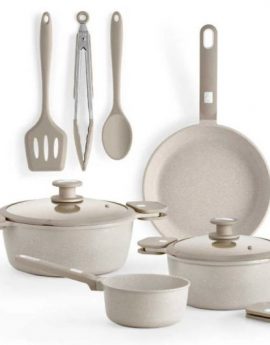 Pack Batería de Cocina Monix Denmark/ Cazo Ø16cm/ Sarten Ø24cm/ Cacerolas Ø20 - 24cm/ Aluminio Fundido/ Apta para Inducción