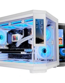 Caja Gaming Minitorre Mars Gaming MC-3TCORELCDM/ Blanca Reacondicionado