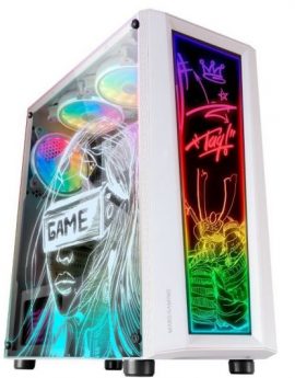 Caja Gaming Semitorre Mars Gaming Artística MC-ART/ Blanca